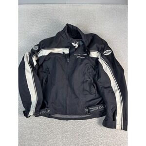 Joe Rocket Ballistic Jacket Mens Large Black White Textile Touring Motorcycle